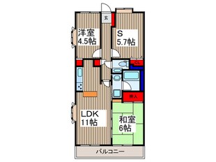 所沢メゾンドパルクの物件間取画像